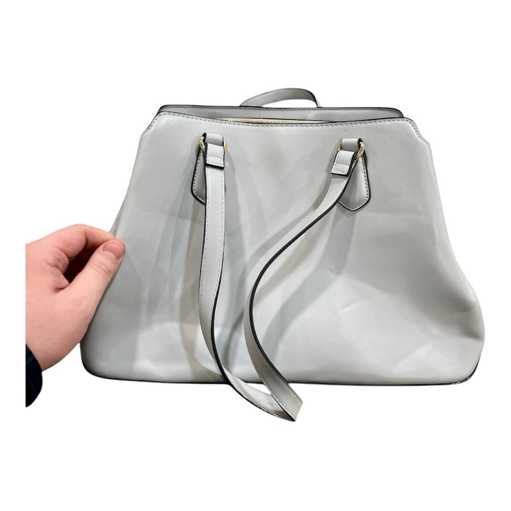 A New Day purse greyish blue. Used - minor stains on interior.